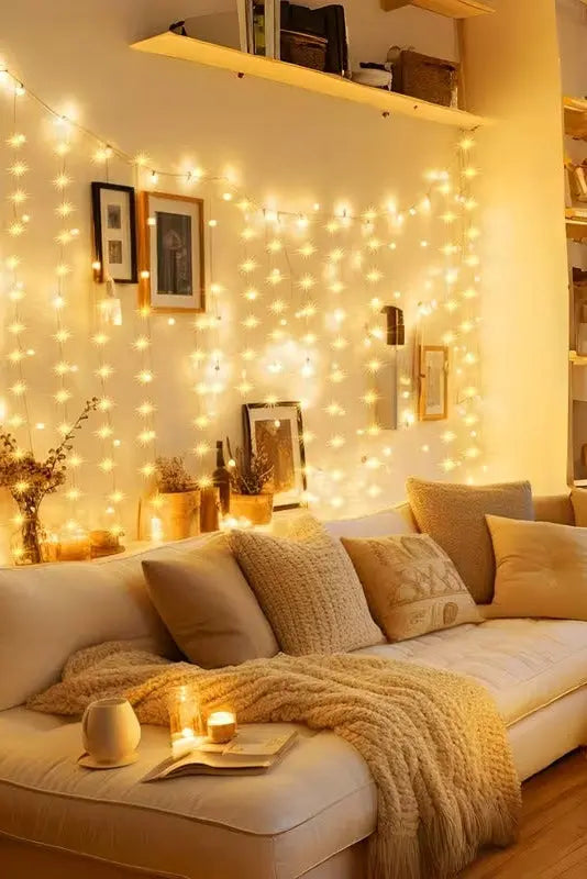 LED Fairy Curtain Lights - 10ft x 10ft Aesthetic vibes